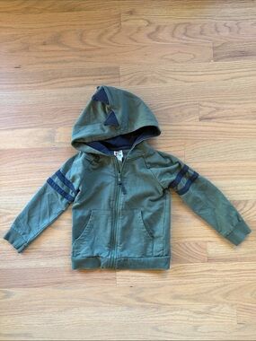 Novogratz Kids Dinosaur Hoodie Jacket Green Navy 2T Toddler Boys